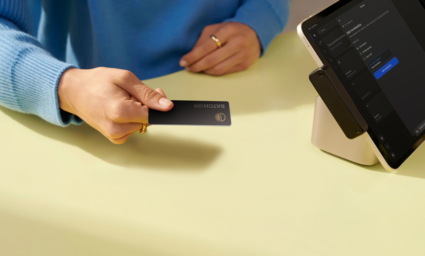 Assign customer a physical membership card within Shopify POS