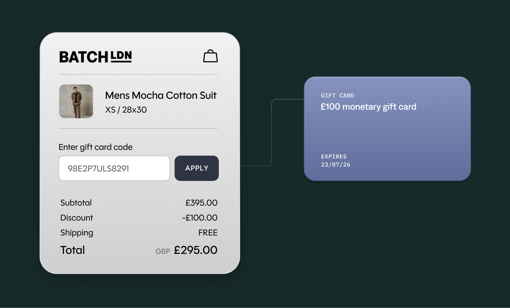 Redeem a gift card code directly in Shopify checkout